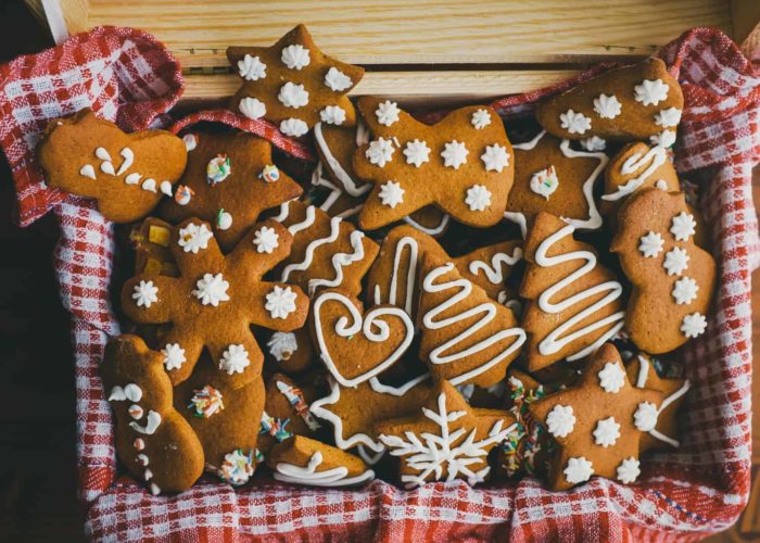 Traditional christmas gingerbread cookies